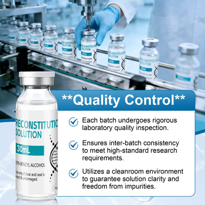 Reconstitution Solution | Bacteriostatic Water - 0.9% Benzyl Alcohol | 30ml Each Vial - Clear Glass | Third-Party Tested