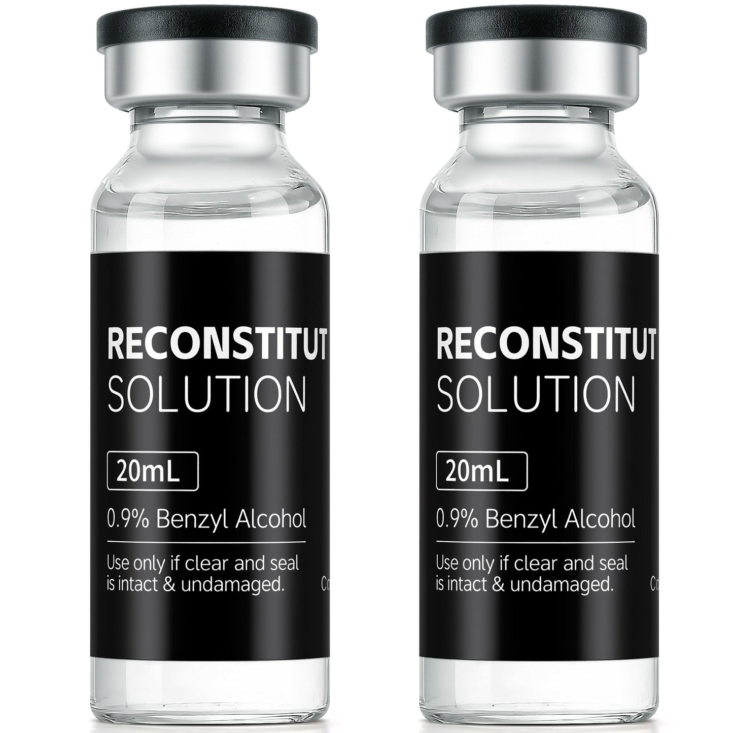 Reconstitution Solution | Bacteriostatic Water - 0.9% Benzyl Alcohol | 20ml Each Vial - Clear Glass | Third-Party Tested