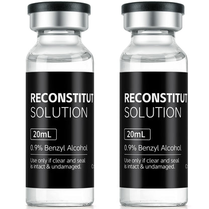 Reconstitution Solution | Bacteriostatic Water - 0.9% Benzyl Alcohol | 20ml Each Vial - Clear Glass | Third-Party Tested