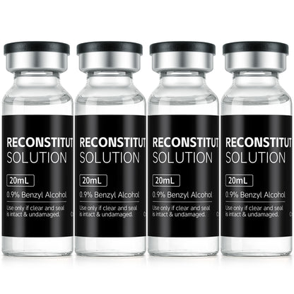 Reconstitution Solution | Bacteriostatic Water - 0.9% Benzyl Alcohol | 20ml Each Vial - Clear Glass | Third-Party Tested