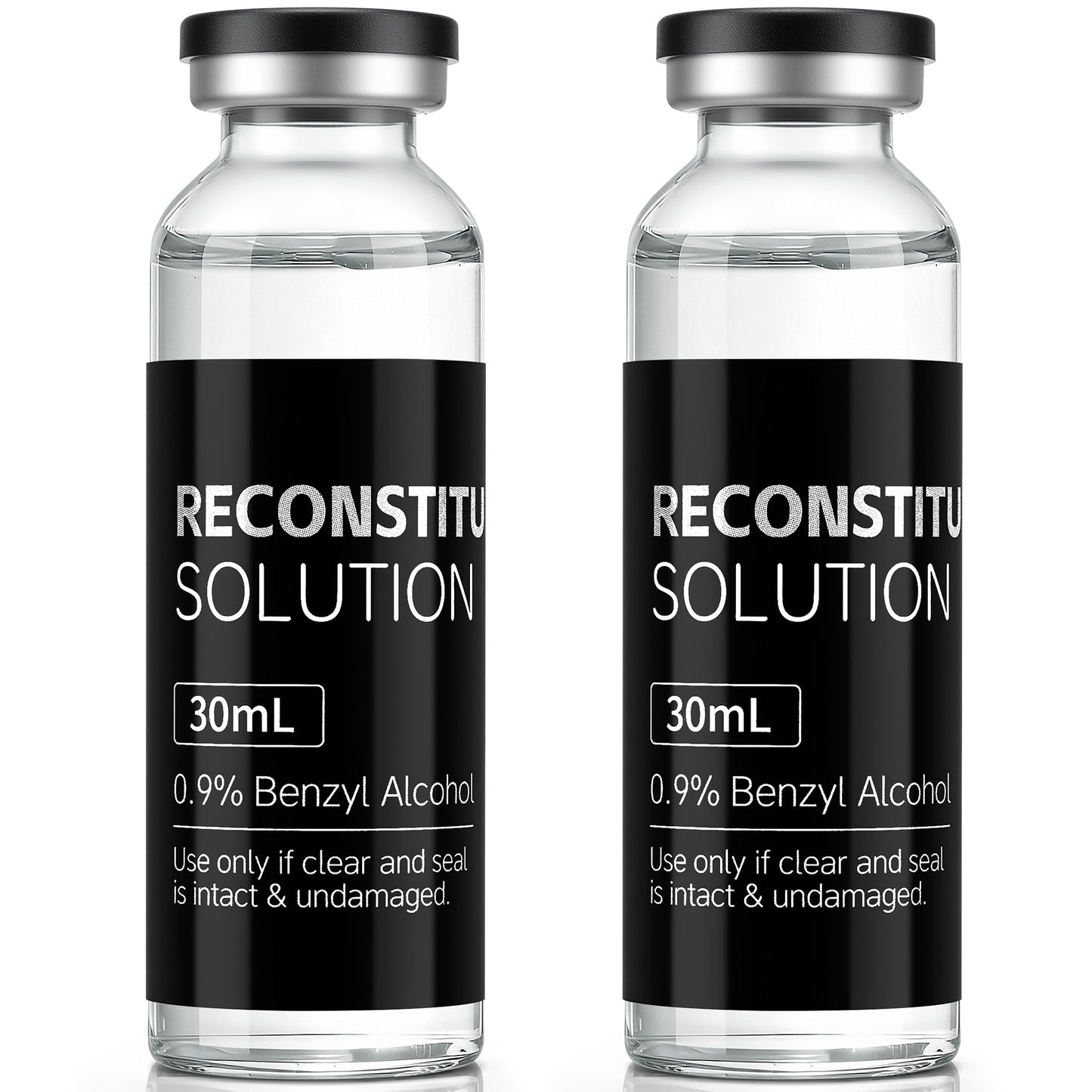 Reconstitution Solution | Bacteriostatic Water - 0.9% Benzyl Alcohol | 30ml Each Vial - Clear Glass | Third-Party Tested